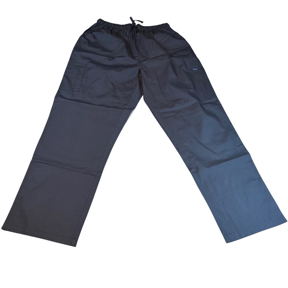 Dagacci P-5000 Black Scrub Pants Mens XXL Cargo Pocket Drawstring P5000BLK